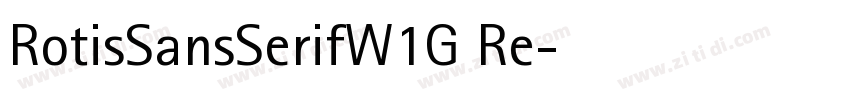 RotisSansSerifW1G Re字体转换